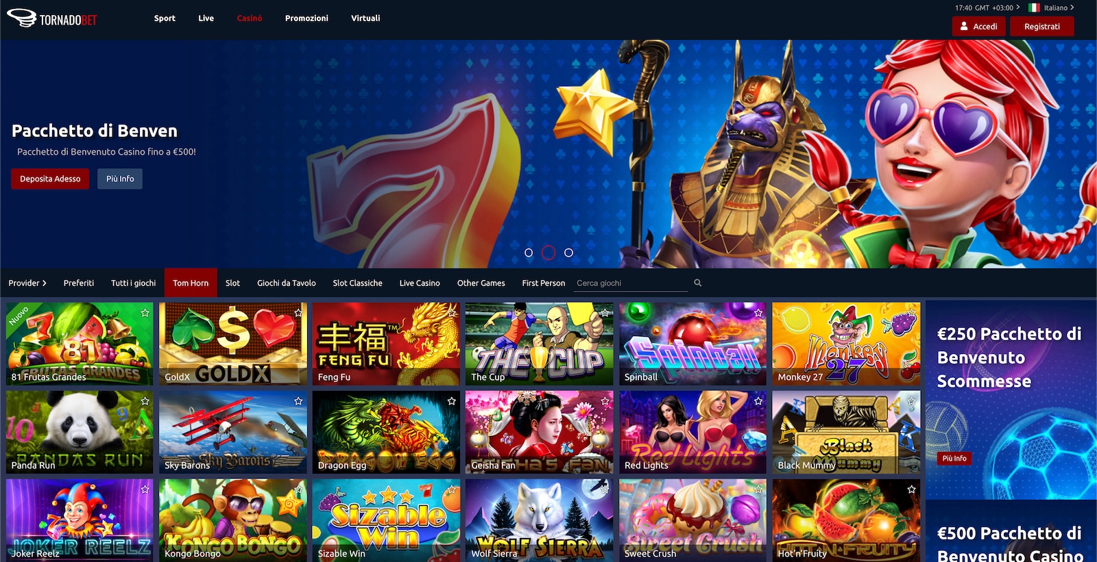 tornadobet scommesse