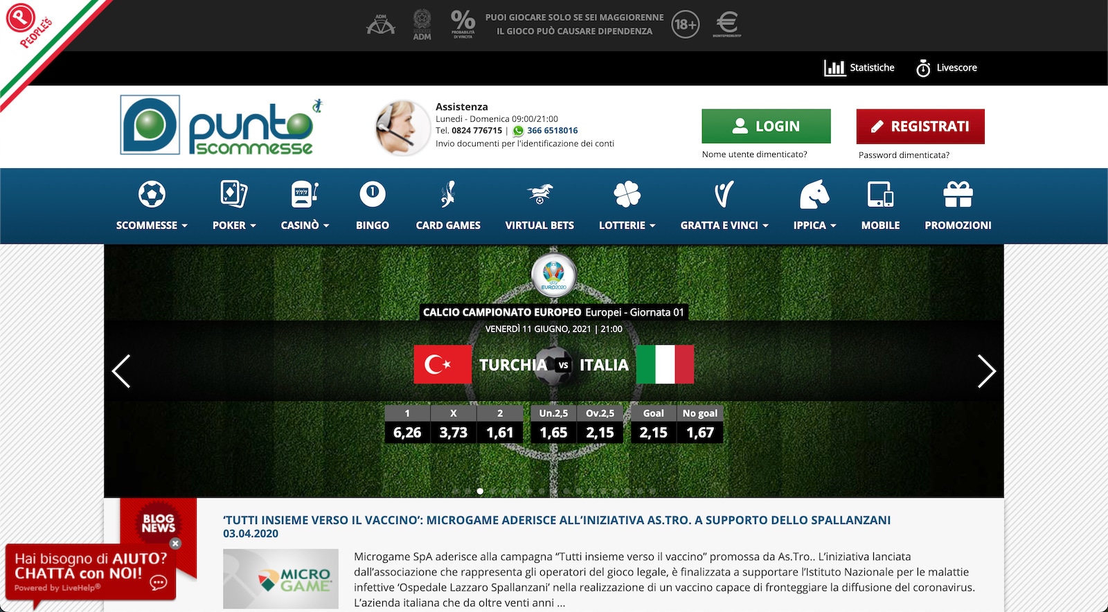 puntoscommesse italia