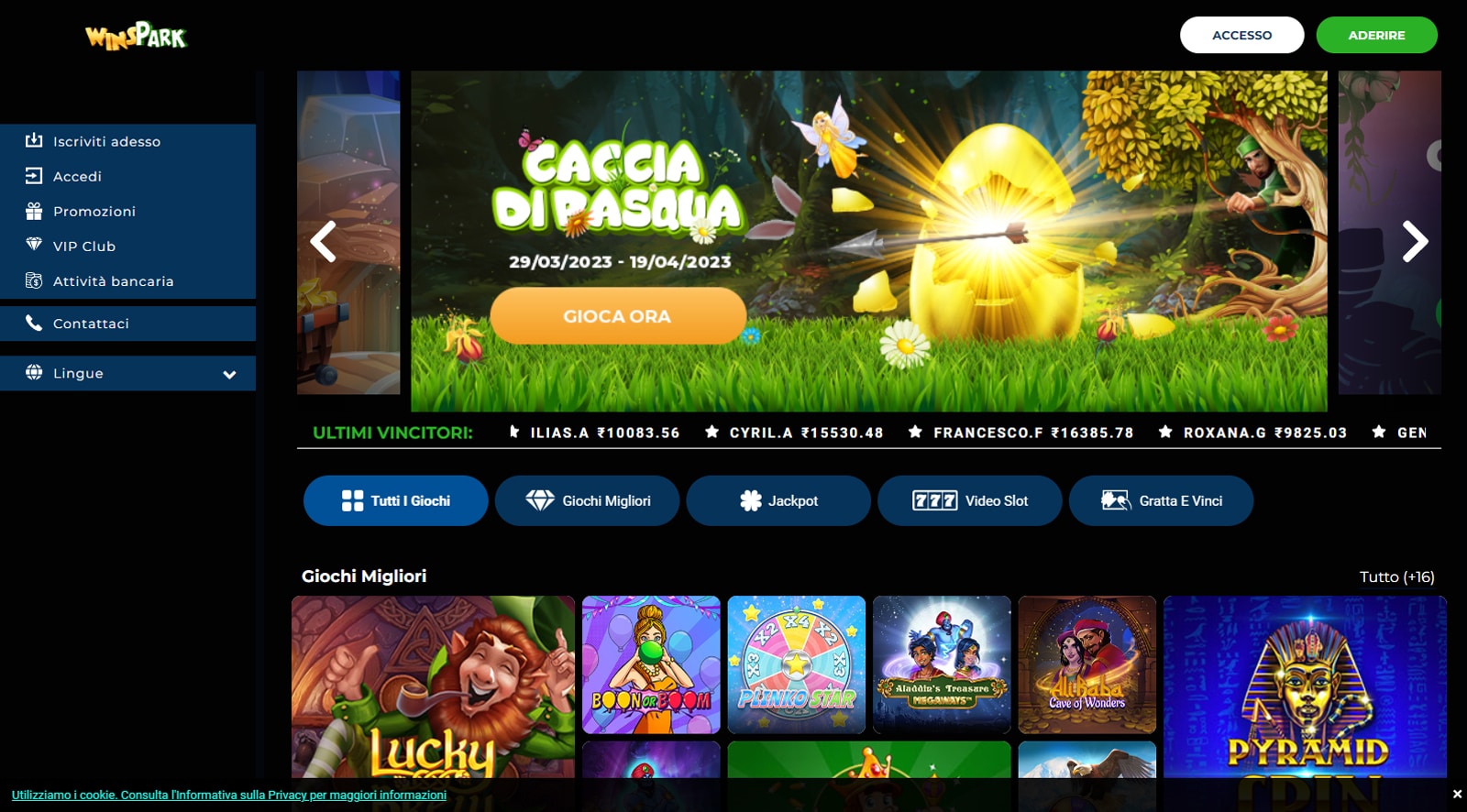 casinò winspark Italia