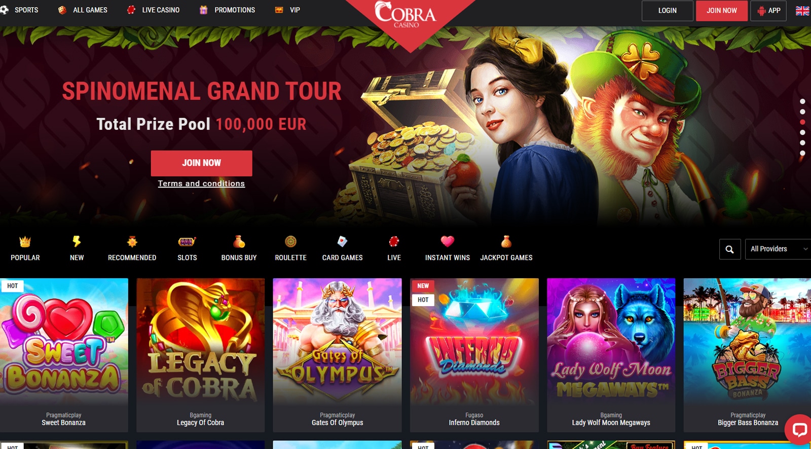 cobra casino recensione