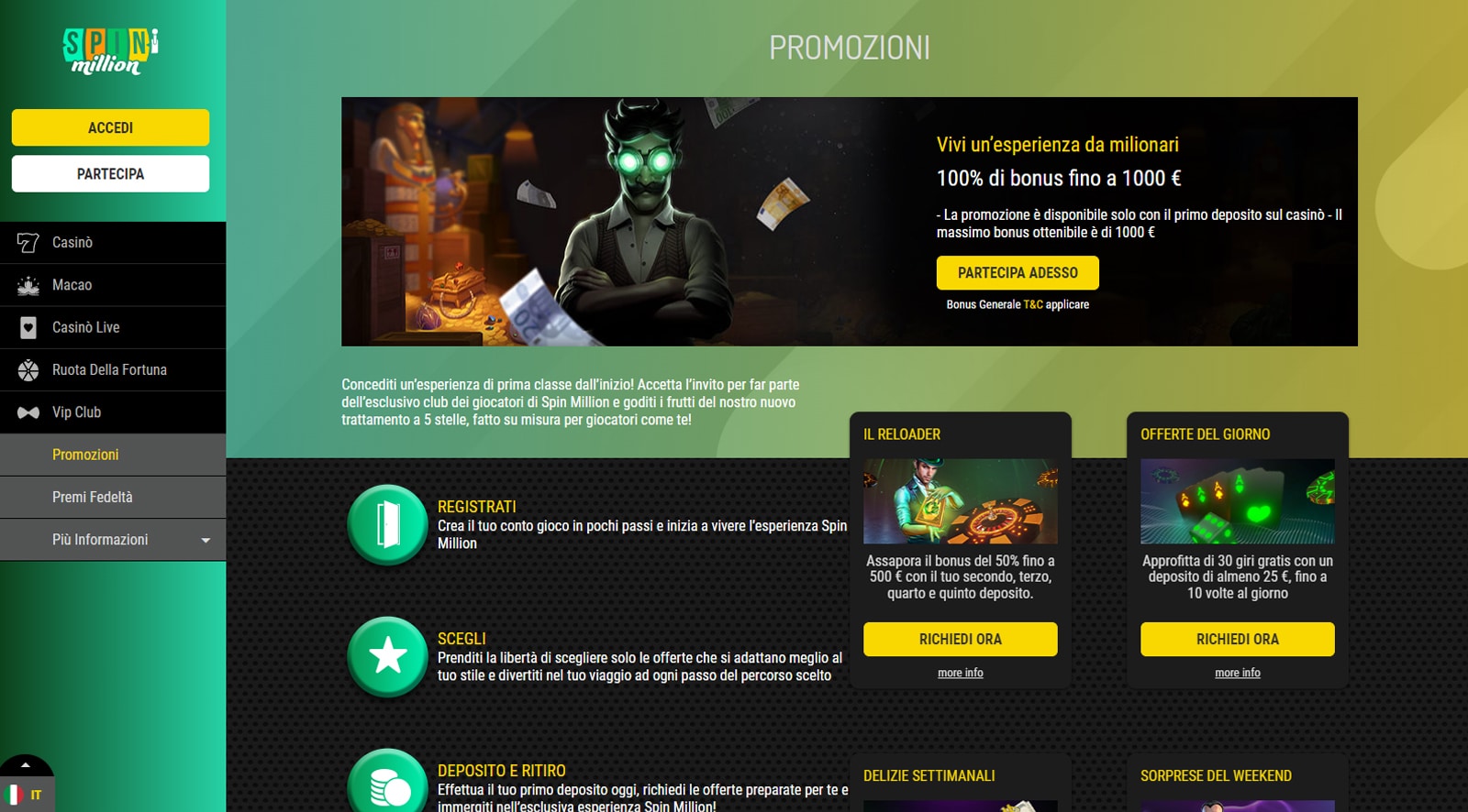 spin million recensioni