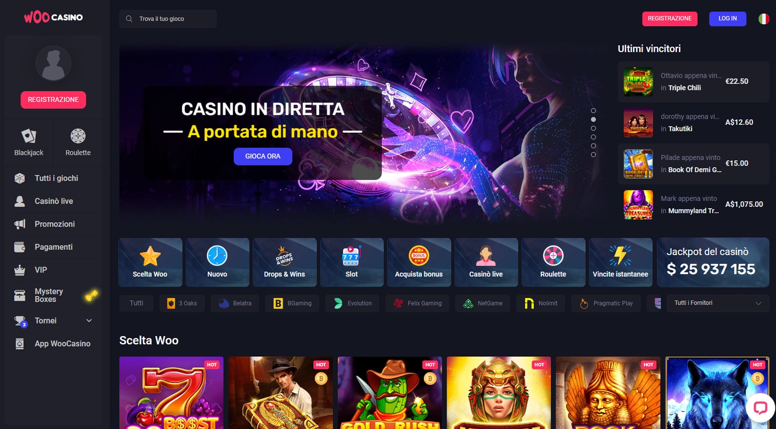 woo casino Italia