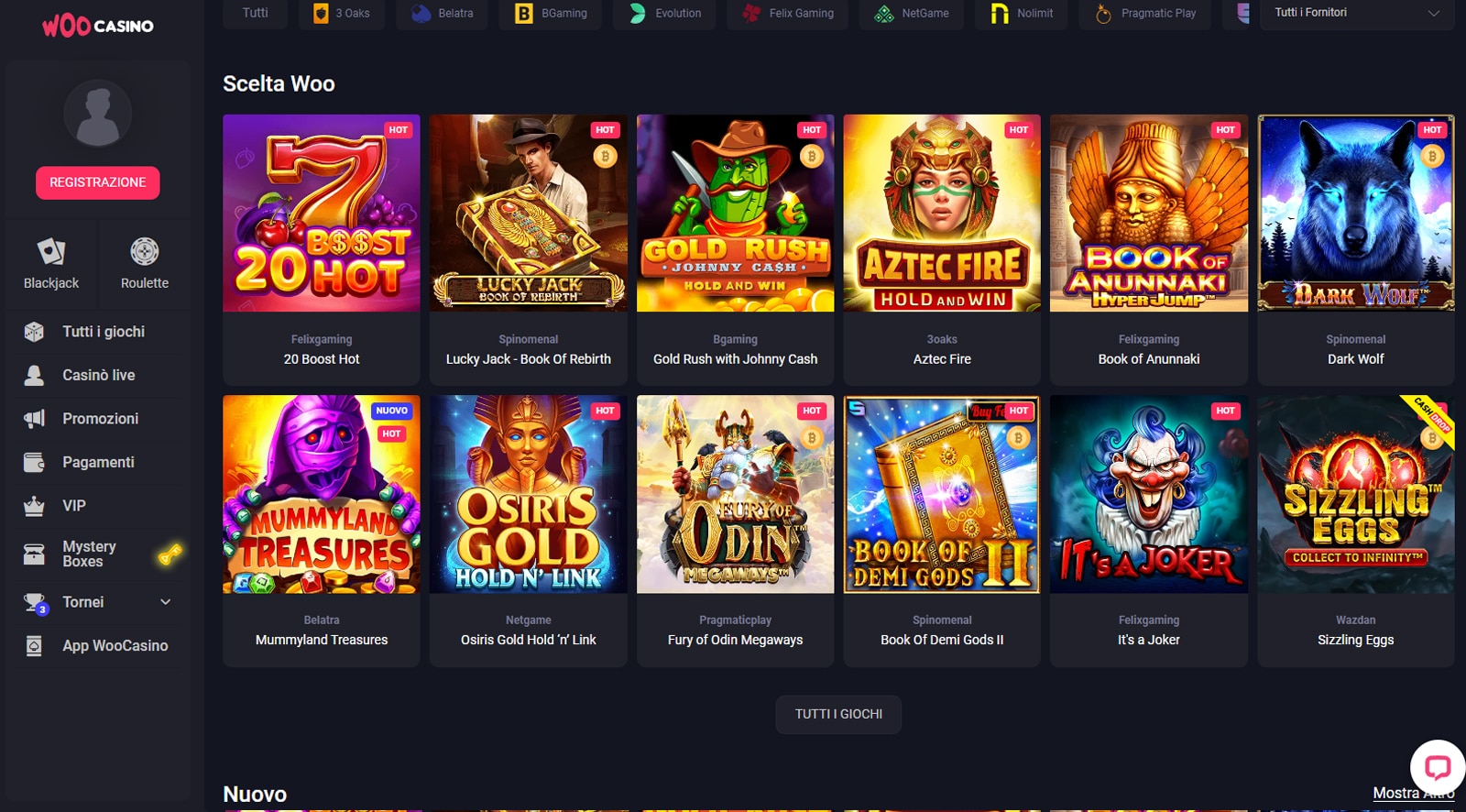 woo casino recensioni