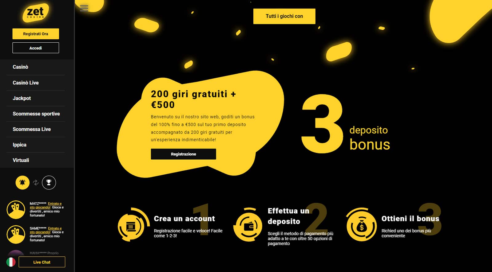 zet casino bonus