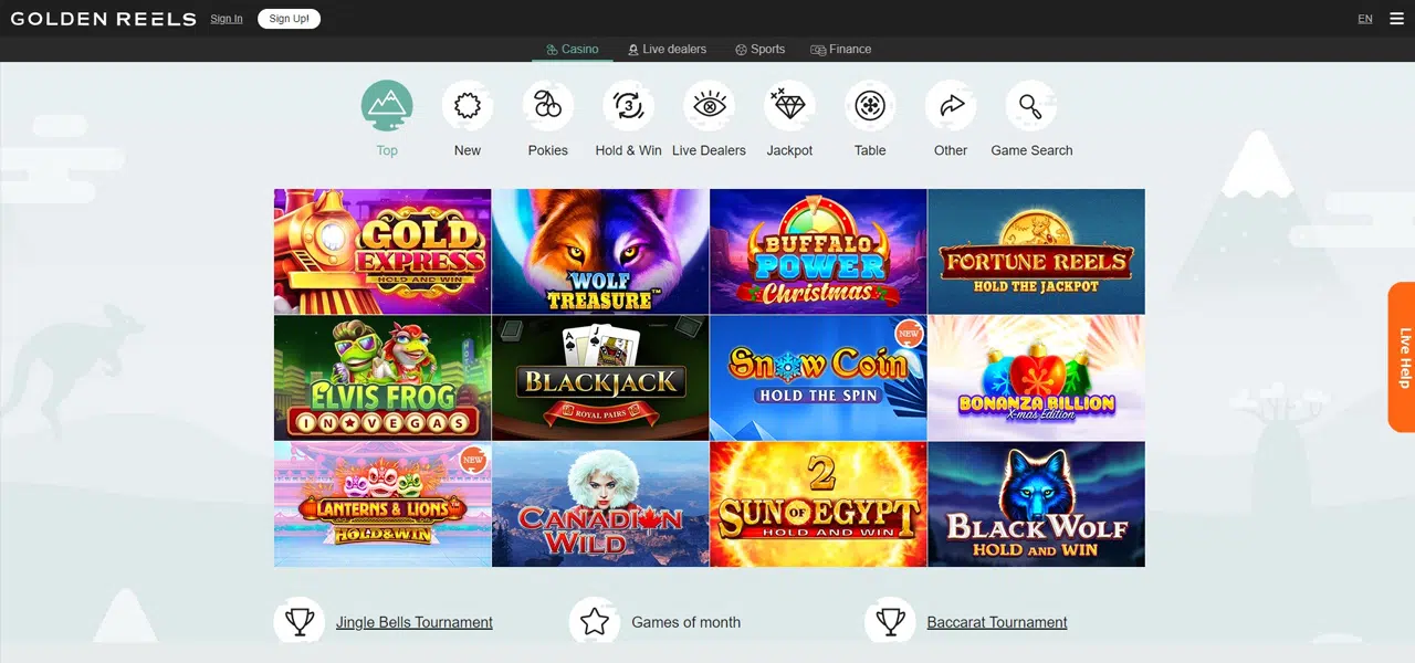 golden reels casino slots