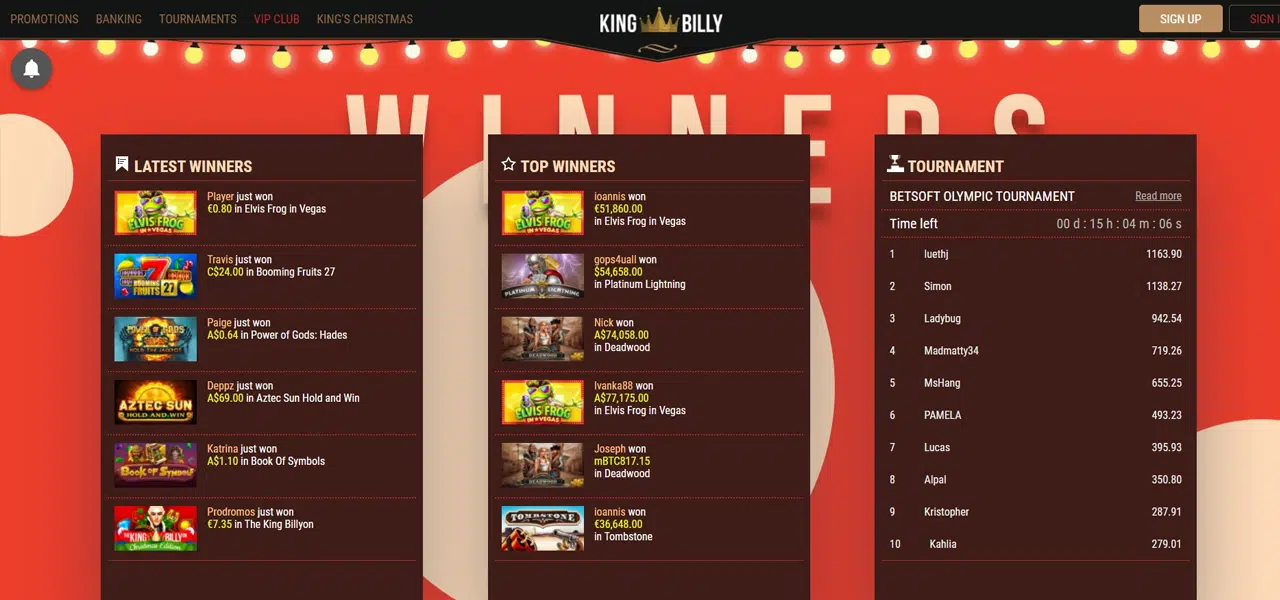 king billy casino review