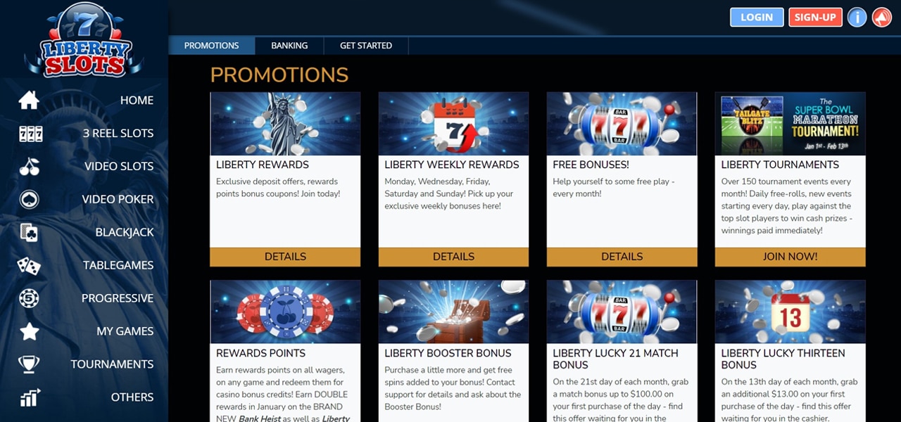 Liberty Slots Casino Review 2024 & No Deposit Bonus