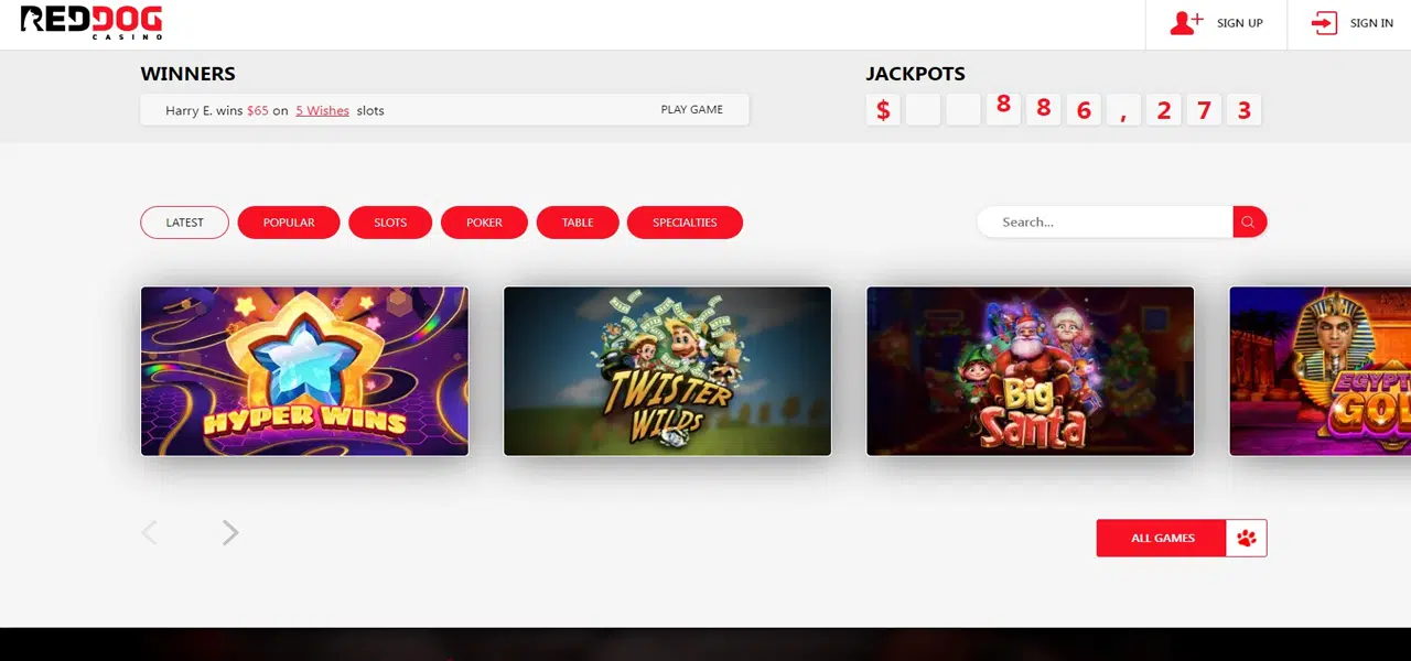 red dog slots