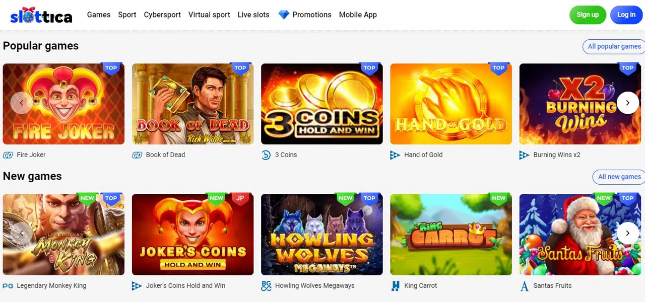 slottica online casino