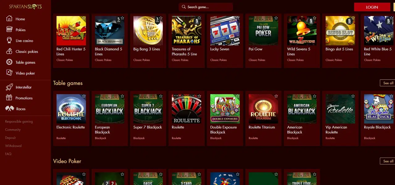 spartan slots casino review