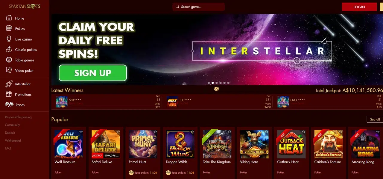 spartan slots