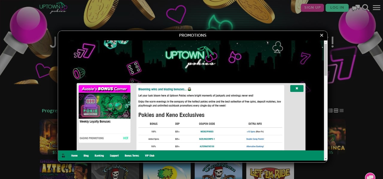 Uptown Pokies Casino Review No Deposit Bonus Available