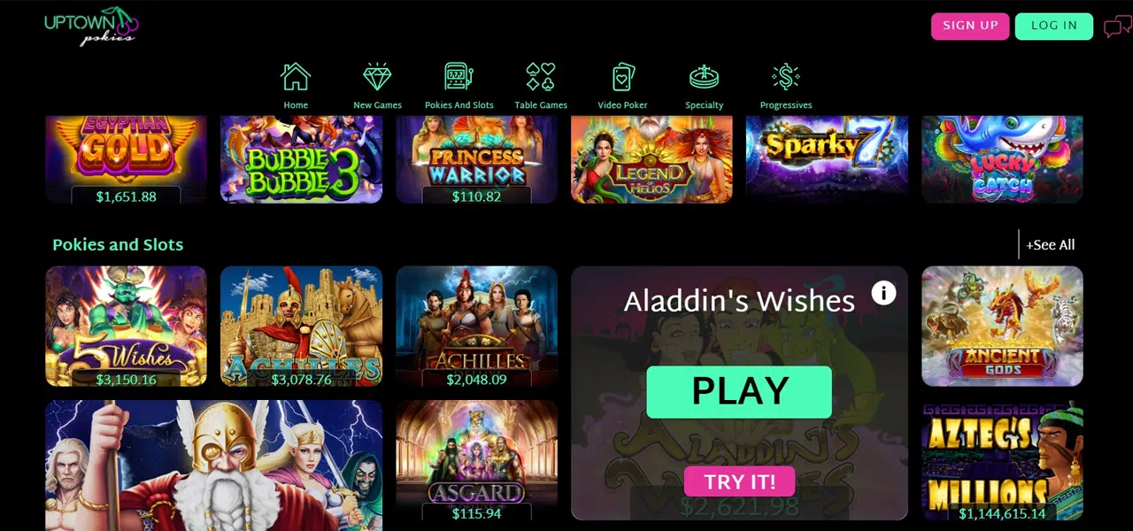 uptown pokies review