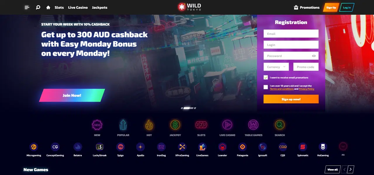 wild tokyo casino