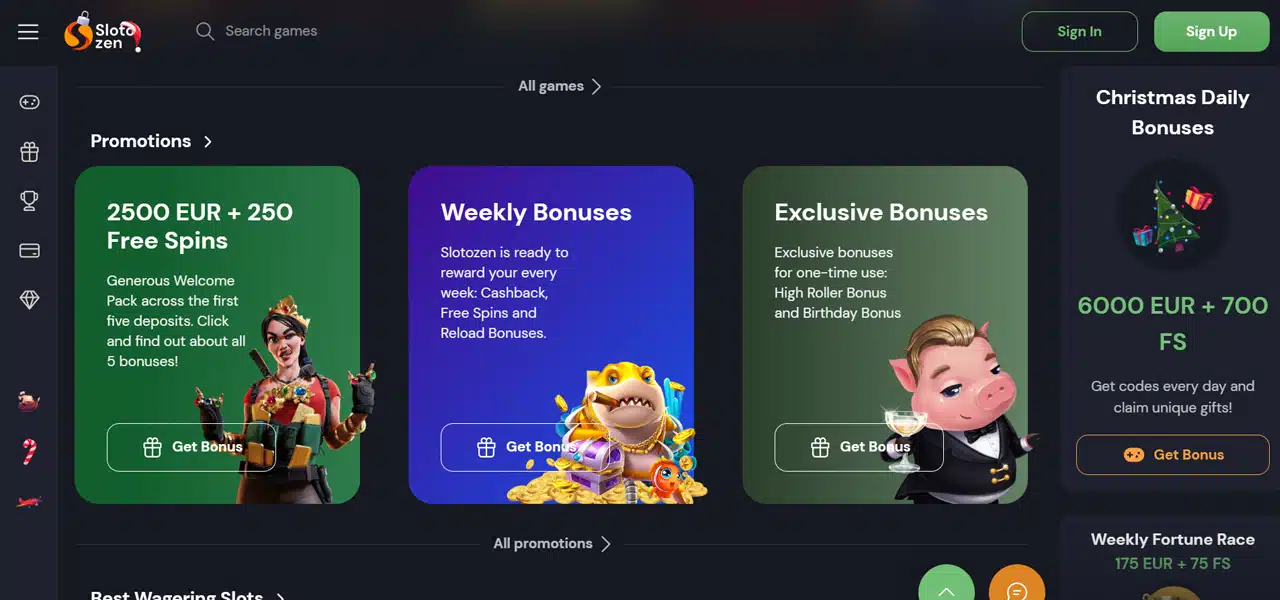 slotozen no deposit bonus