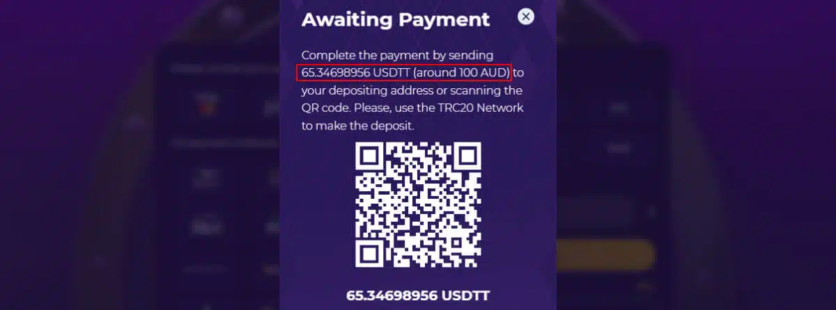iWild Casino Crypto Deposit