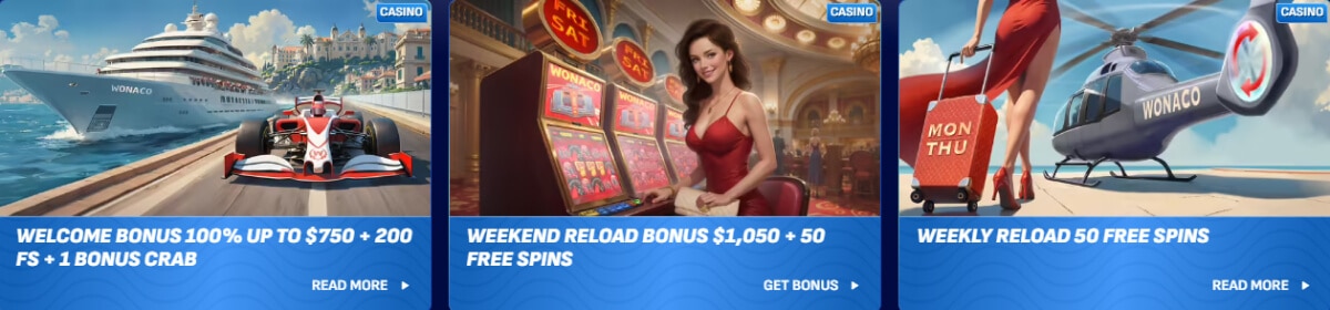 Wonaco Casino Bonuses